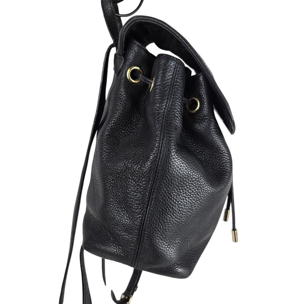 Kate Spade Black Mulberry Pebbled Leather Backpack #854 - Picture 4 of 13